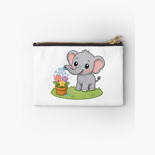 Item preview, Elephant Watering Flowers Sticker designed and sold by PawsGiggles.