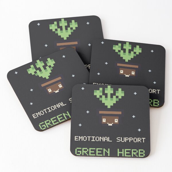 Item preview, Emotional Support Green Herb, Cute Survival Horror Plant designed and sold by River1Shop.
