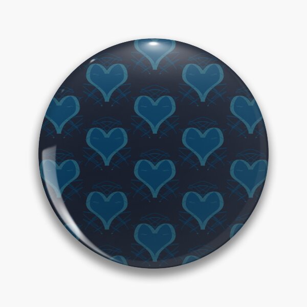 Item preview, Deep Indigo and Teal Minimalist Heart Pattern designed and sold by CaramelCo.