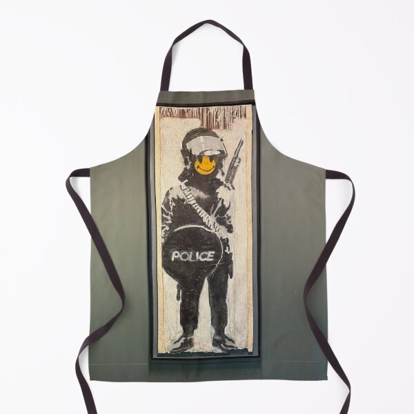 Aperçu de l'œuvre Bouclier anti-émeute de la police avec visage souriant créée et vendue par Sakibyasrhan.