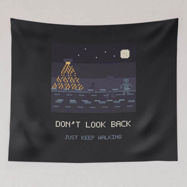 Item preview, Don't Look Back, Retro Horror Pixel Art Night Street designed and sold by River1Shop.