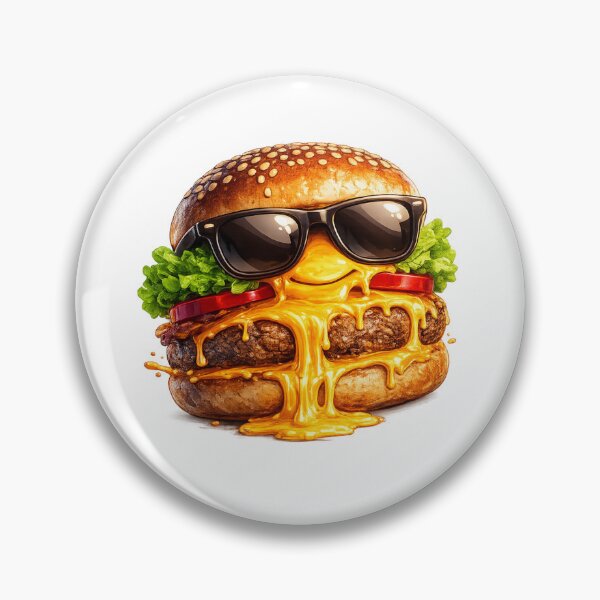 Item preview, Cool Sunglasses Burger: Funny Character Cheeseburger Humor Art designed and sold by irfanshikh.
