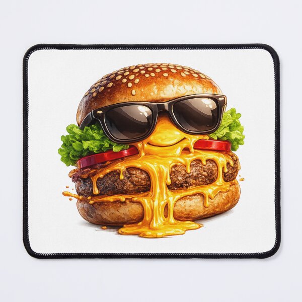 Item preview, Cool Sunglasses Burger: Funny Character Cheeseburger Humor Art designed and sold by irfanshikh.