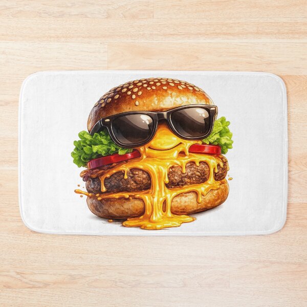 Item preview, Cool Sunglasses Burger: Funny Character Cheeseburger Humor Art designed and sold by irfanshikh.