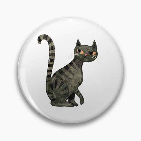 Item preview, Black Cat Cute Textured Tabby Kitten Illustration designed and sold by Rebelforms.