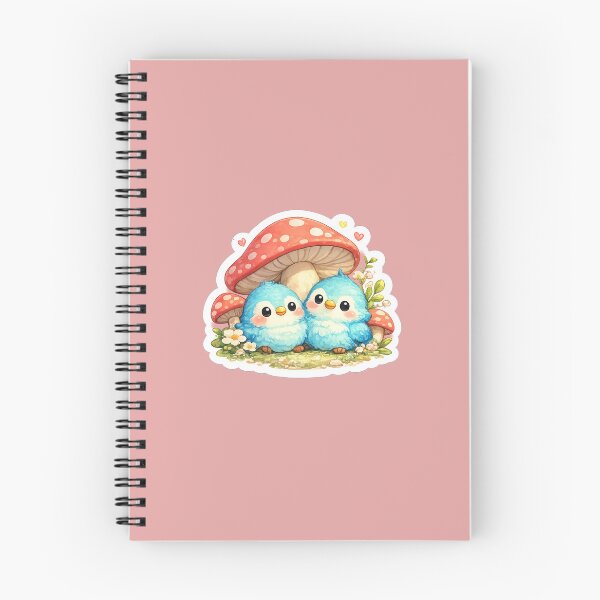 Item preview, Cute Blue Birds Under Mushroom Sticker | Kawaii Baby Birds | Whimsical Forest Animal Decal | Cottagecore Nature Art | Adorable Woodland Gift designed and sold by StyloStudio.