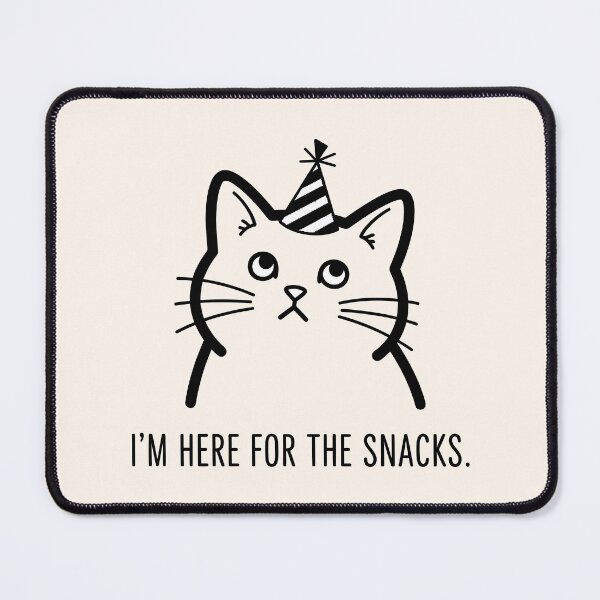 Item preview, Funny Party Cat I Am Here For The Snacks Cat Lover designed and sold by Amir Faysal.