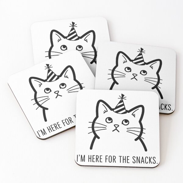 Item preview, Funny Party Cat I Am Here For The Snacks Cat Lover designed and sold by Amir Faysal.