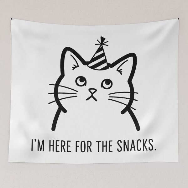 Item preview, Funny Party Cat I Am Here For The Snacks Cat Lover designed and sold by Amir Faysal.