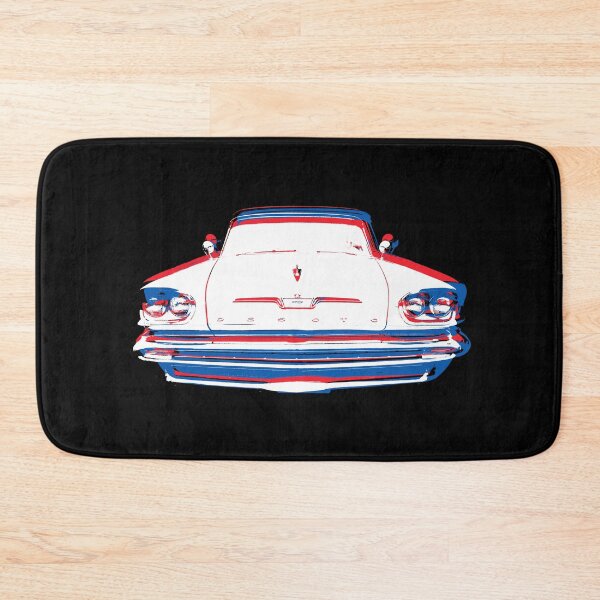 Artikelvorschau, DeSoto Firedome, 1957, klassischer amerikanischer Wagen, rot-weiß-blau entworfen und verkauft von soitwouldseem.