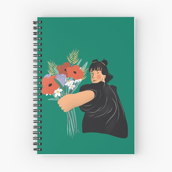 Item preview, Girl with Poppy Bouquet Illustration designed and sold by Pannies Papier.