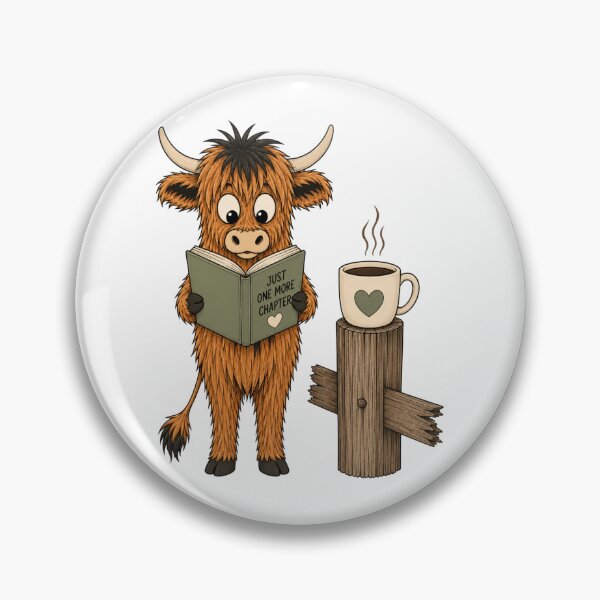 Item preview, Highland Cow Book Lover designed and sold by Barnfield and Co.
