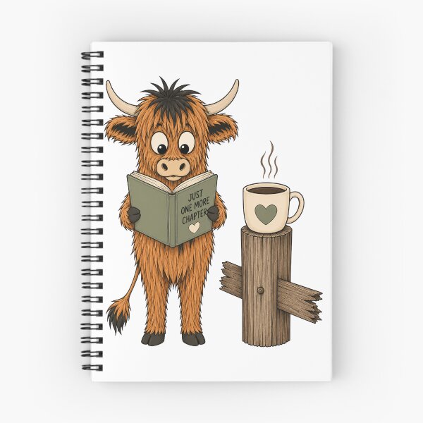 Item preview, Highland Cow Book Lover designed and sold by Barnfield and Co.