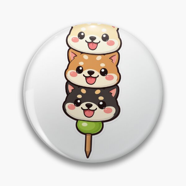 Item preview, Cute Shiba Inu Dango - Kawaii Japanese Dog Food Sticker designed and sold by AuraArtistica.