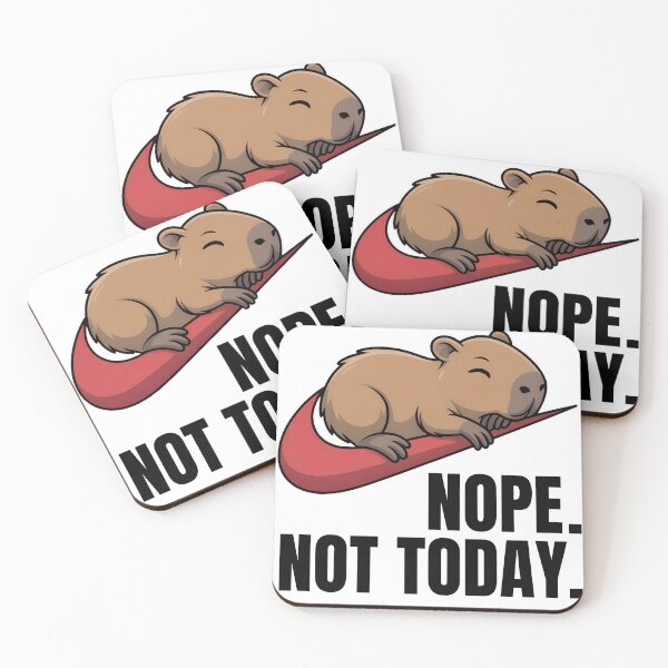 Item preview, Capibara durmiendo | Parodia del logo de Nike | No, hoy no designed and sold by Har-vee.