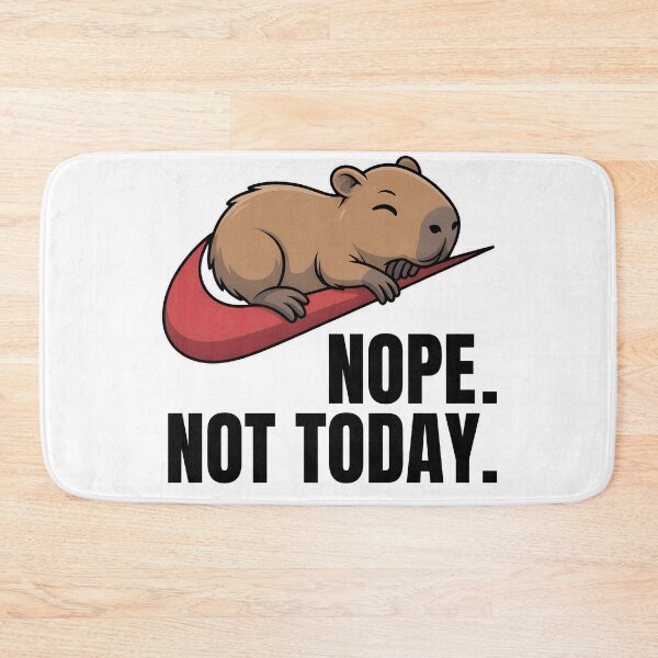 Item preview, Sleeping Capybara | Nikes Swoosh Parody | Nope Not Today  designed and sold by Har-vee.