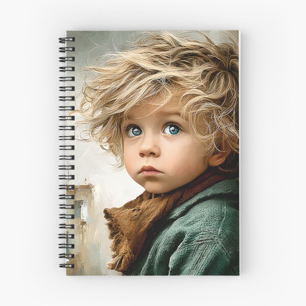 Item preview, Child with Messy Hair in a Dreamy Urban Scene designed and sold by Artessie.