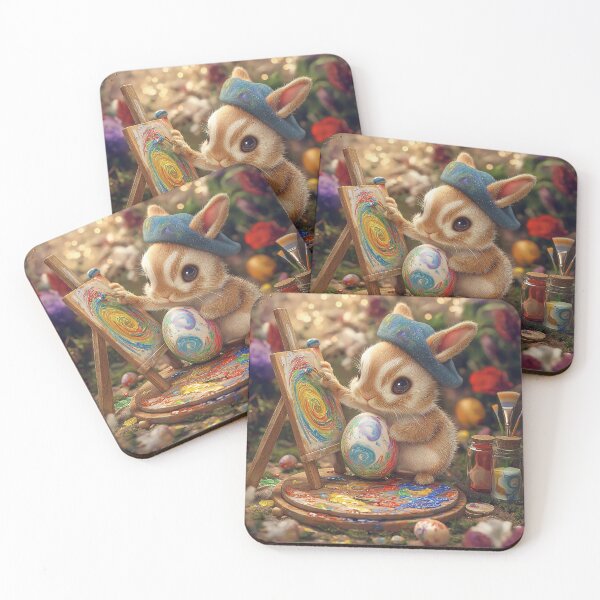 Item preview, The little rabbit is drawing a picture. designed and sold by FluffyGallery.