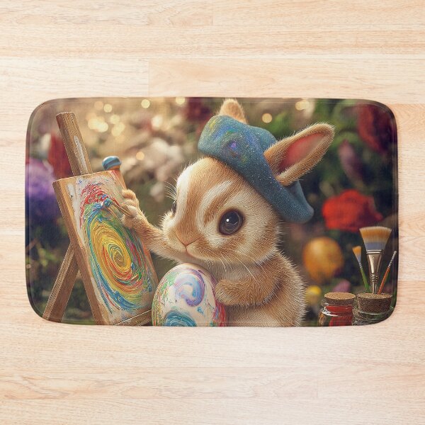Item preview, The little rabbit is drawing a picture. designed and sold by FluffyGallery.