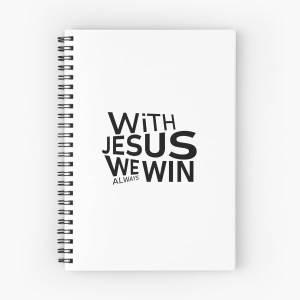 Item preview, With Jesus We Always Win – Christian Faith Typography T-Shirt Design designed and sold by CrossCrafted.
