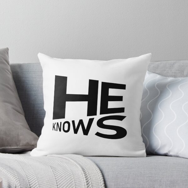 Item preview, He Knows – Christian Faith Typography T-Shirt Design designed and sold by CrossCrafted.