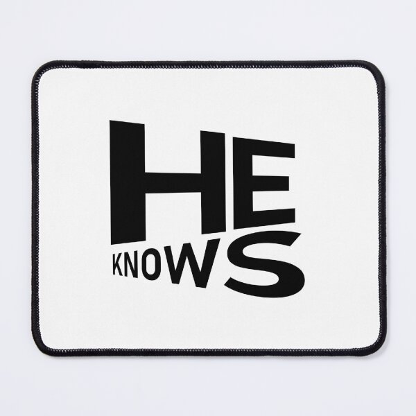 Item preview, He Knows – Christian Faith Typography T-Shirt Design designed and sold by CrossCrafted.