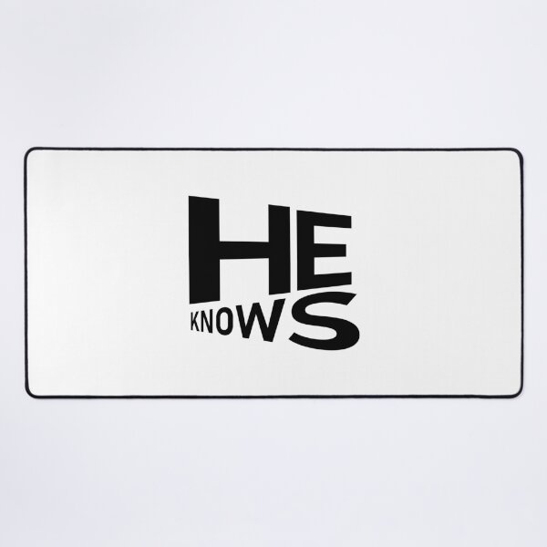 Item preview, He Knows – Christian Faith Typography T-Shirt Design designed and sold by CrossCrafted.