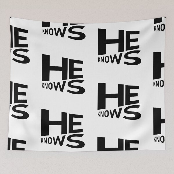 Item preview, He Knows – Christian Faith Typography T-Shirt Design designed and sold by CrossCrafted.