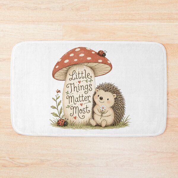 Item preview, Mushroom Friend - Cute Hedgehog Nursery designed and sold by bapupa.