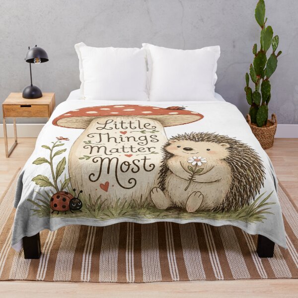 Item preview, Mushroom Friend - Cute Hedgehog Nursery designed and sold by bapupa.