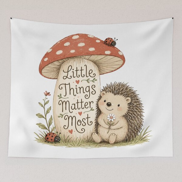 Item preview, Mushroom Friend - Cute Hedgehog Nursery designed and sold by bapupa.