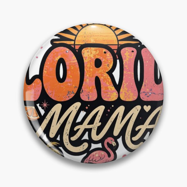 Item preview, Florida Mama Retro Shirt - Sunshine State Orange Tropical Beach Mom designed and sold by Petringo.