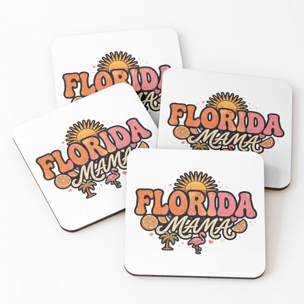 Item preview, Florida Mama Retro Shirt - Sunshine State Orange Tropical Beach Mom designed and sold by Petringo.
