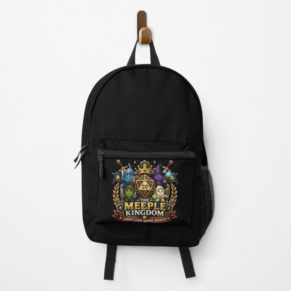 Item preview, The Meeple Kingdom - Long Live Game Nights Fantasy Crest designed and sold by BadhbhLoot.