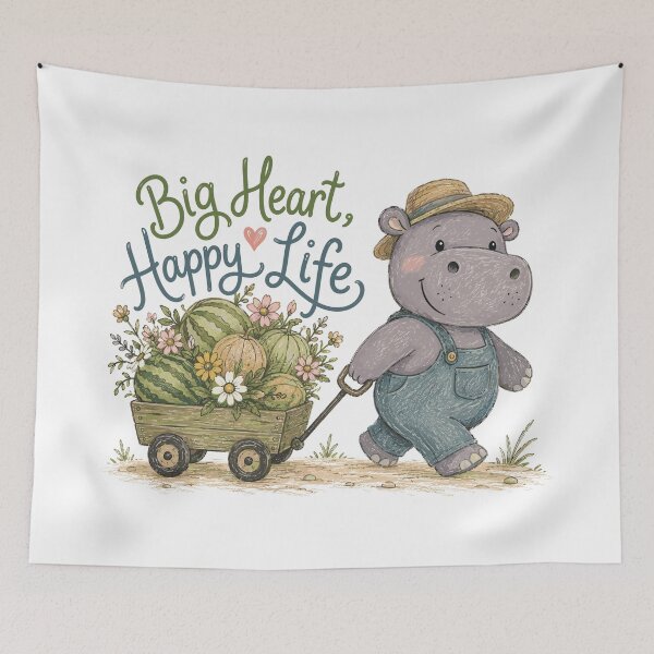 Item preview, Muddy Lover - Cute Hippo Nursery designed and sold by bapupa.