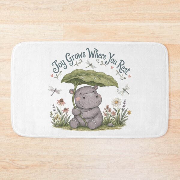 Item preview, Sunny Splash - Cute Hippo Nursery designed and sold by bapupa.