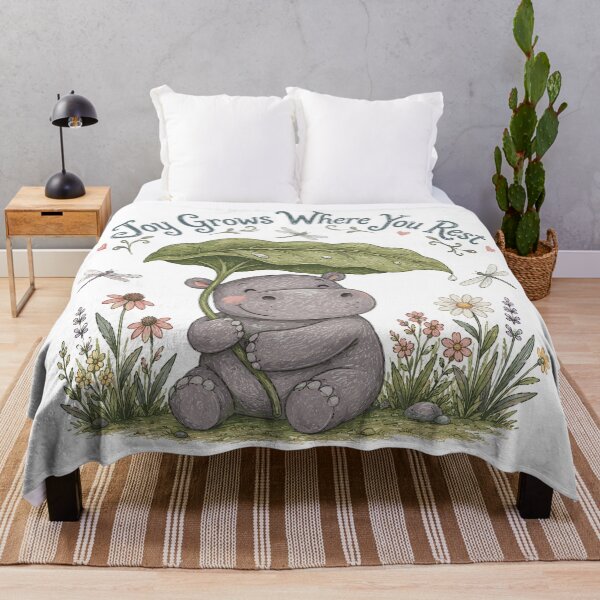 Item preview, Sunny Splash - Cute Hippo Nursery designed and sold by bapupa.