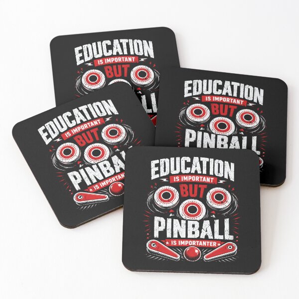 Item preview, Education Is Important But Pinball Is Importanter Pinball Enthusiast Gamer Hobby designed and sold by SkeletonsDanger.