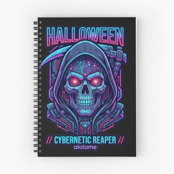 Item preview, Cyber Skull Neon - Cyberpunk Halloween Horror Art designed and sold by alalame.