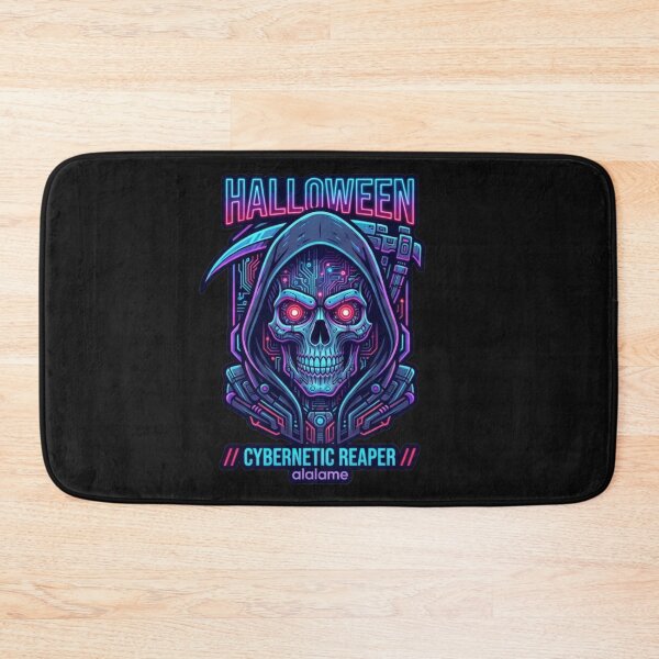 Item preview, Cyber Skull Neon - Cyberpunk Halloween Horror Art designed and sold by alalame.