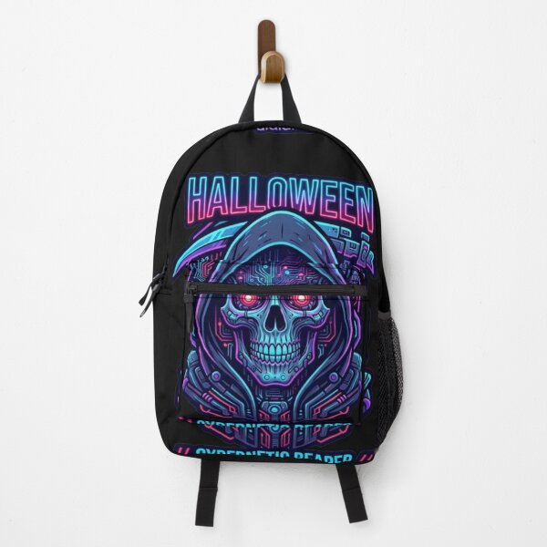 Item preview, Cyber Skull Neon - Cyberpunk Halloween Horror Art designed and sold by alalame.