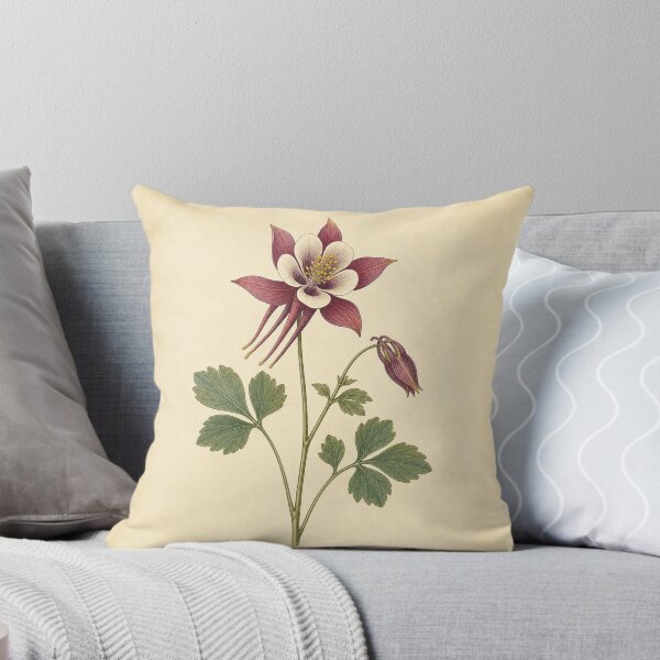 Item preview, Vintage Columbine Botanical Illustration Print designed and sold by NuvoraNest.