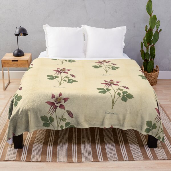 Item preview, Vintage Columbine Botanical Illustration Print designed and sold by NuvoraNest.