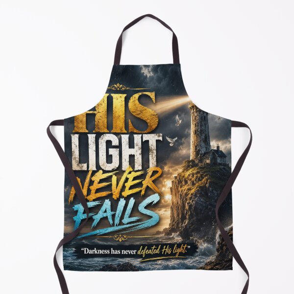 Item preview, His Light Never Fails | Christian Lighthouse Artwork designed and sold by Faith & Grace design .