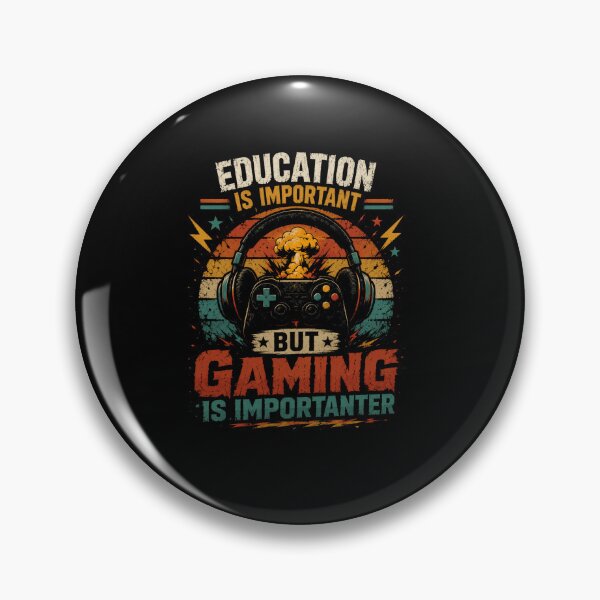 Item preview, Education Is Important But Gaming Is Importer Gamer Funny Video Game Player designed and sold by SkeletonsDanger.