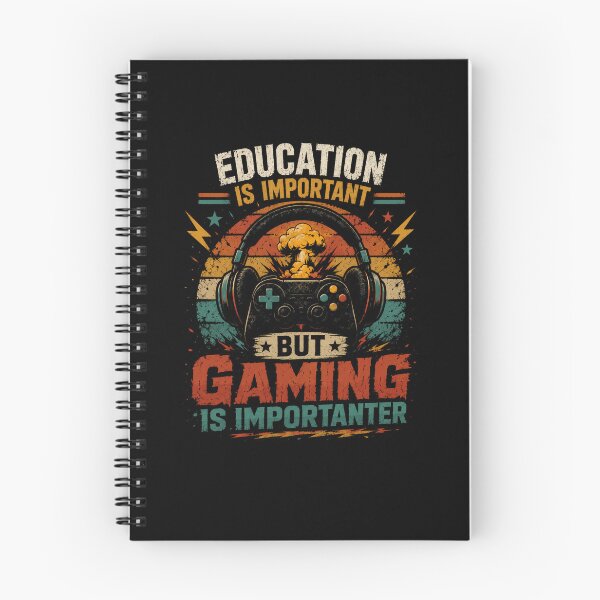 Item preview, Education Is Important But Gaming Is Importer Gamer Funny Video Game Player designed and sold by SkeletonsDanger.