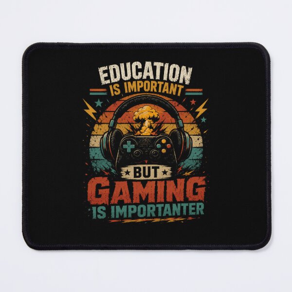 Item preview, Education Is Important But Gaming Is Importer Gamer Funny Video Game Player designed and sold by SkeletonsDanger.