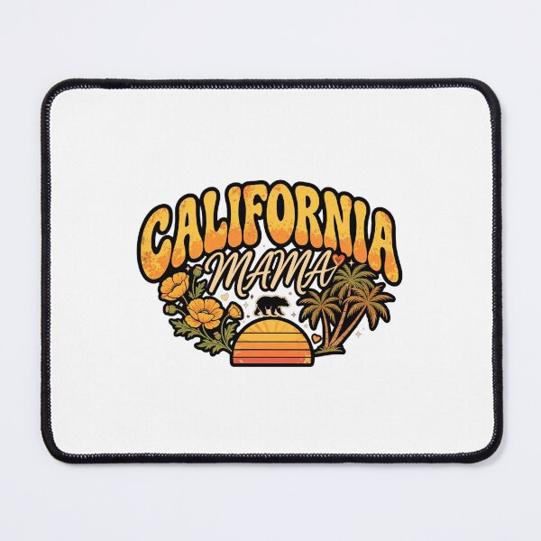 Item preview, California Mama Retro Shirt - Golden State Poppy Flower Golden Poppy Mom designed and sold by Petringo.