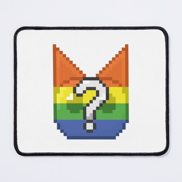 Item preview, Questioning Pixel Pride Cat designed and sold by Lilac-Cat.