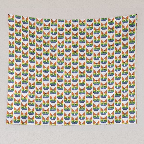 Item preview, Questioning Pixel Pride Cat designed and sold by Lilac-Cat.